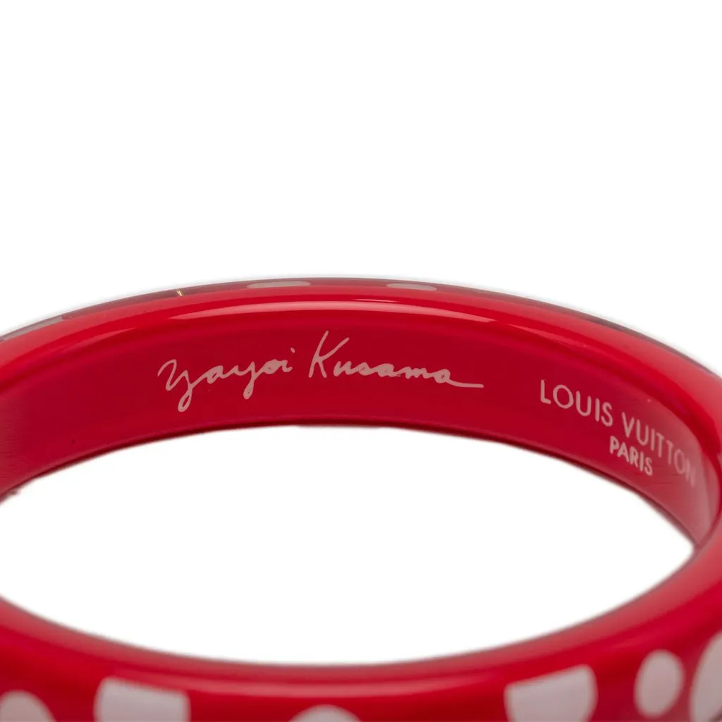 Louis Vuitton Yayoi Kusama Dot Infinity Bangle PM Red Plastic Very good - Box View