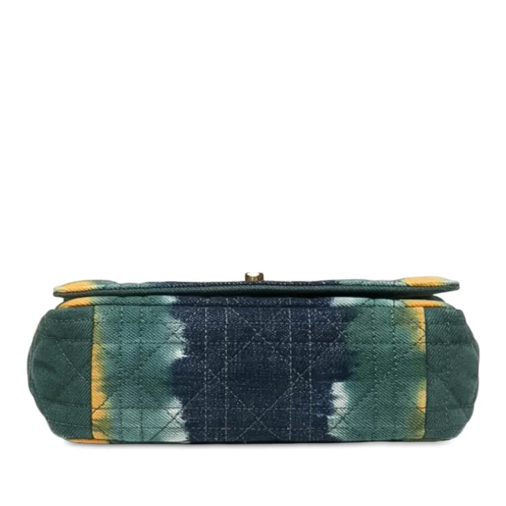 Dior Small Denim Cannage Tie Dye Caro Bag Green Denim Good - Inside View