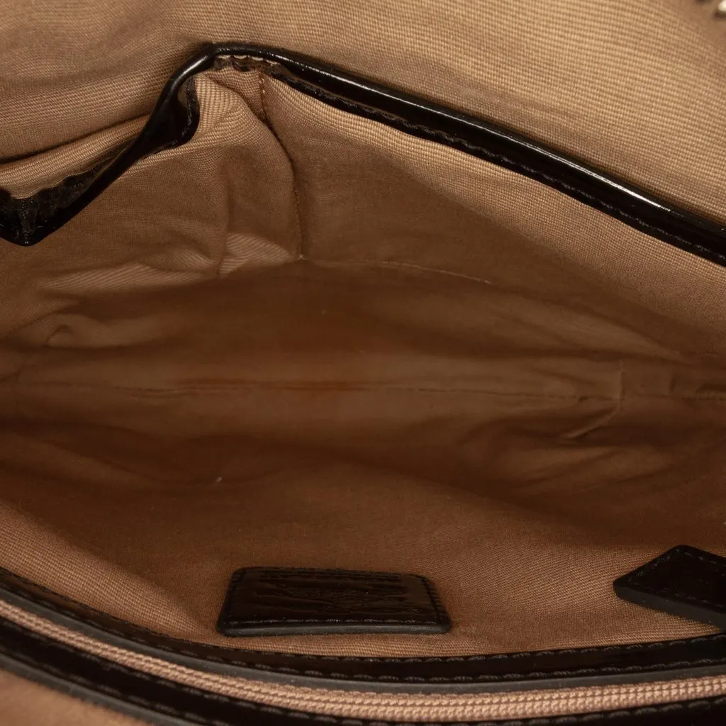 Burberry Supernova Check Coated Canvas Dryden Crossbody Beige Canvas Good - Model View