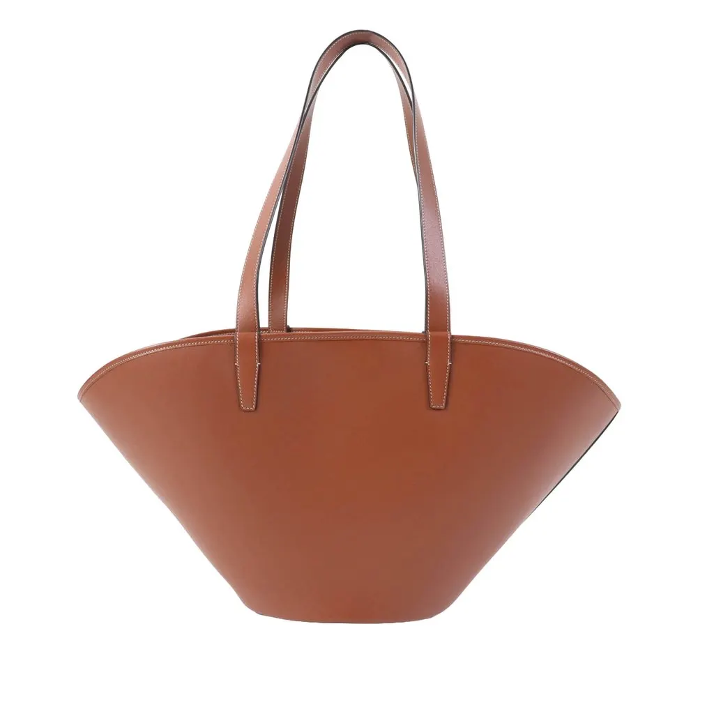 Celine Medium Smooth Calfskin Cuir Triomphe Couffin Tote Brown Leather Very good - Back View