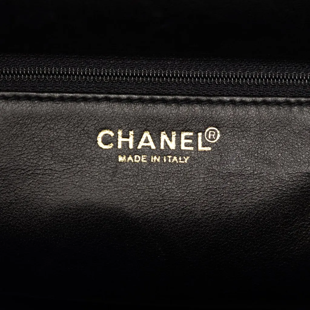 Chanel Jersey CC Chocolate Bar Shoulder Bag Black Very good - Box View