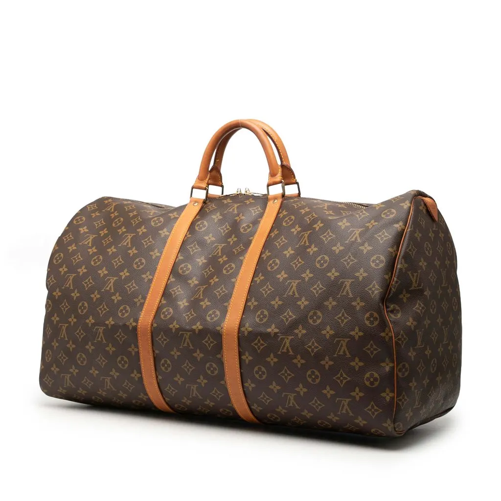 Louis Vuitton Monogram Keepall 60 Brown Good - Back View