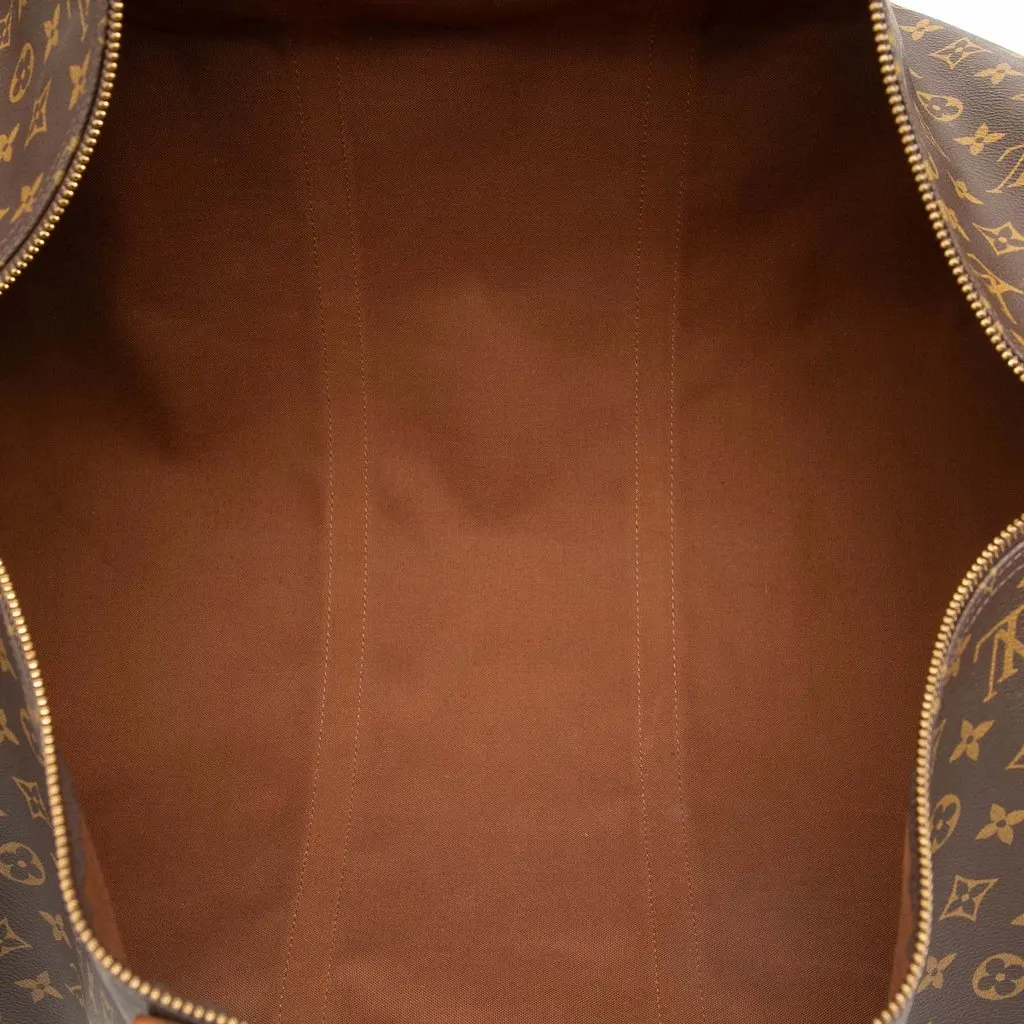 Louis Vuitton Monogram Keepall 60 Brown Good - Model View
