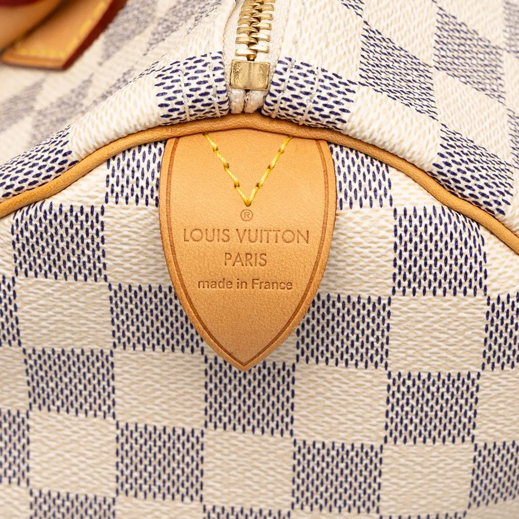 Louis Vuitton Damier Azur Speedy 30 White Canvas Very good - Box View