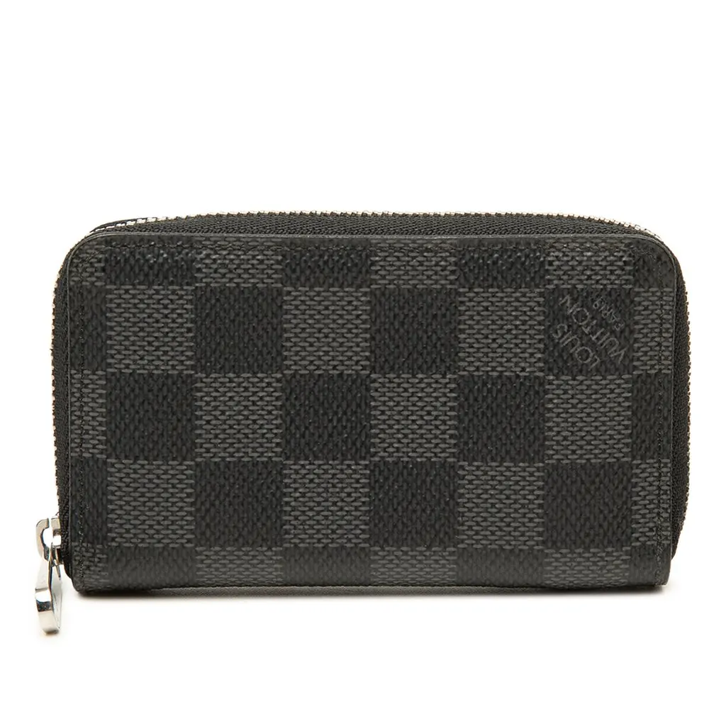 Louis Vuitton Damier Graphite Zippy Coin Pouch Black Canvas Very good - Front View