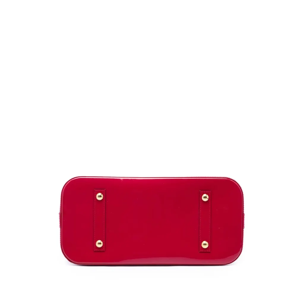 Louis Vuitton Monogram Vernis Alma GM Red Leather Very good - Inside View