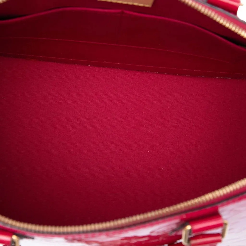 Louis Vuitton Monogram Vernis Alma GM Red Leather Very good - Model View