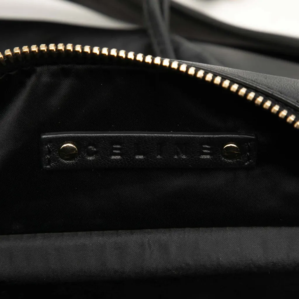 Celine Calfskin Pleated Bittersweet Hobo Black Leather Very good - Box View