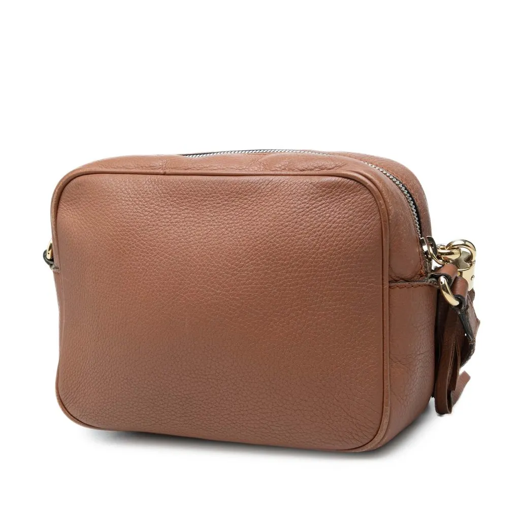 Gucci Calfskin Soho Disco Crossbody Brown Leather Very good - Back View