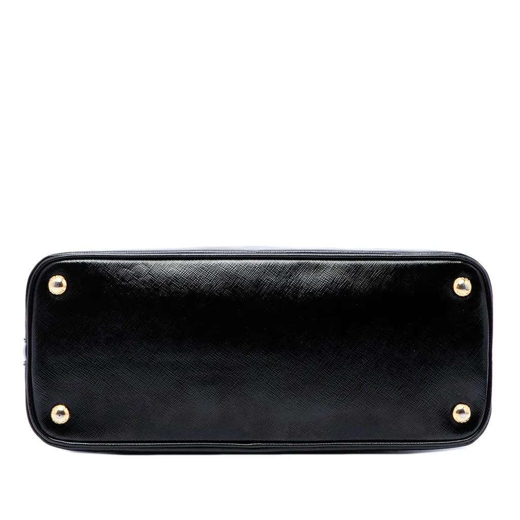 Prada Medium Saffiano Vernice Promenade Satchel Black Leather Very good - Inside View