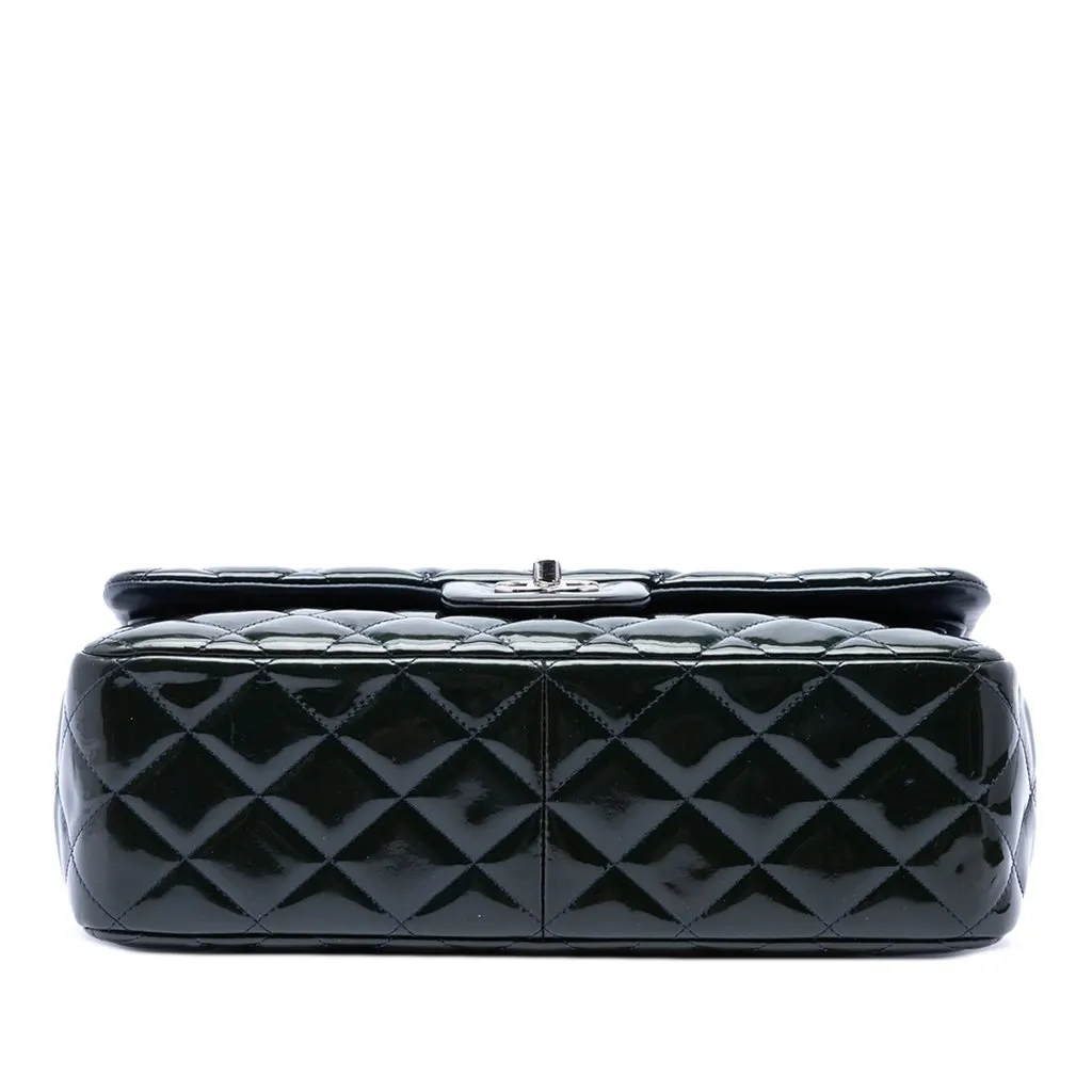 Chanel Jumbo Classic Patent Double Flap Blue Leather Very good - Inside View