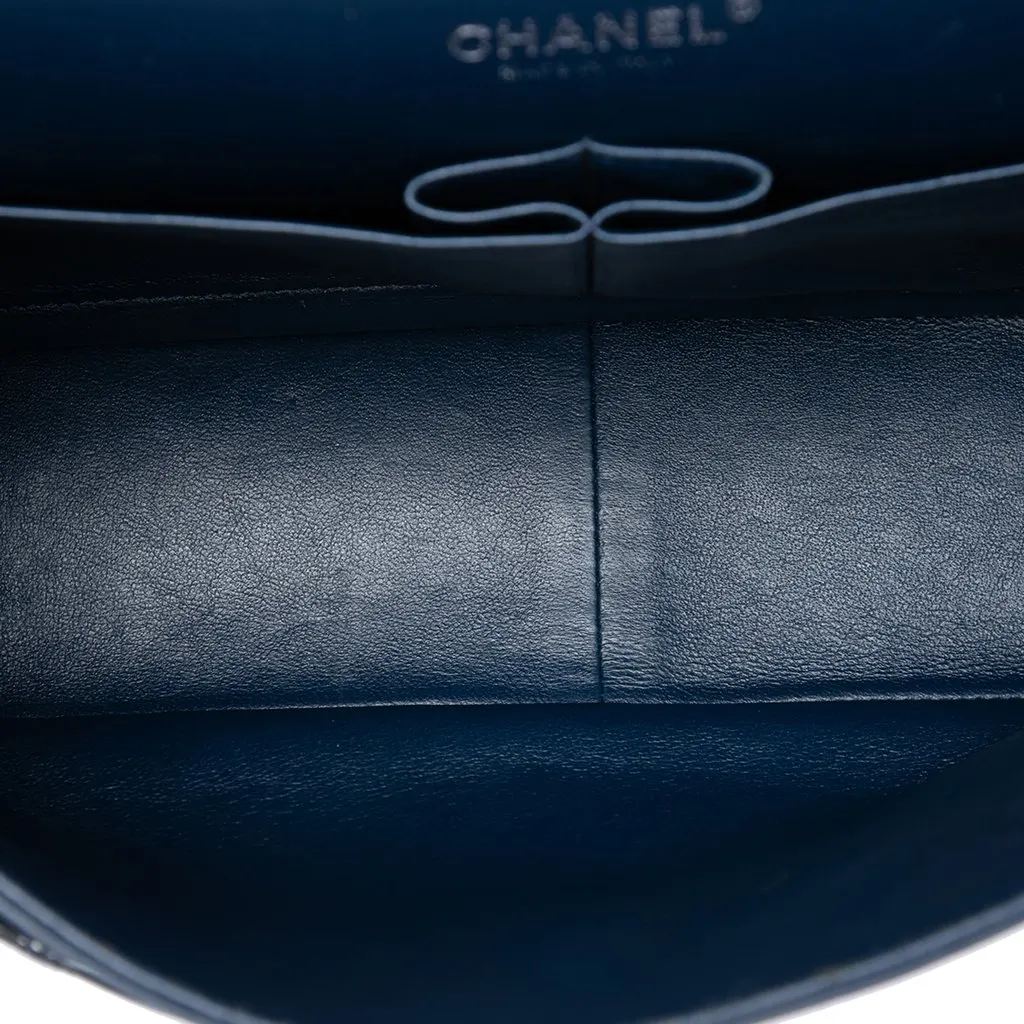 Chanel Jumbo Classic Patent Double Flap Blue Leather Very good - Model View