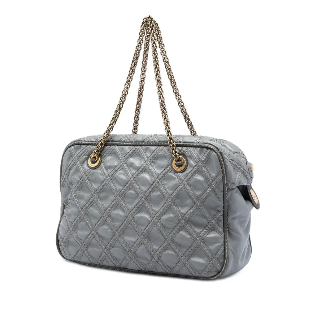 Chanel CC Quilted Calfskin Triptych Tote MultiColor Leather Very good - Back View