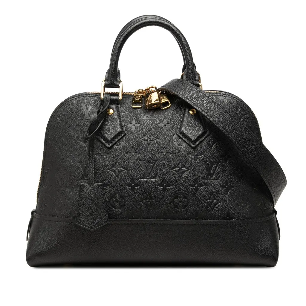Louis Vuitton Monogram Empreinte Neo Alma PM Black Leather Good - Front View
