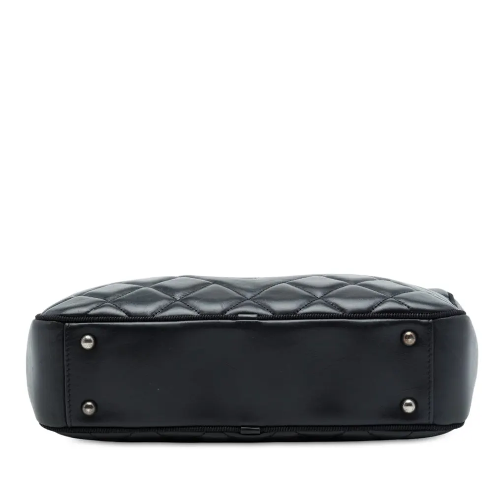 Chanel Large CC Diamond Quilted Calfskin Ballerine Camera Bag Black Leather Very good - Inside View