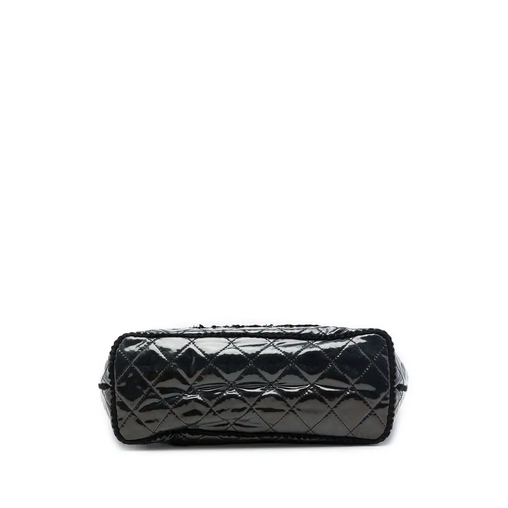 Chanel Small Quilted Tweed and PVC Funny Tote Black Plastic Very good - Inside View