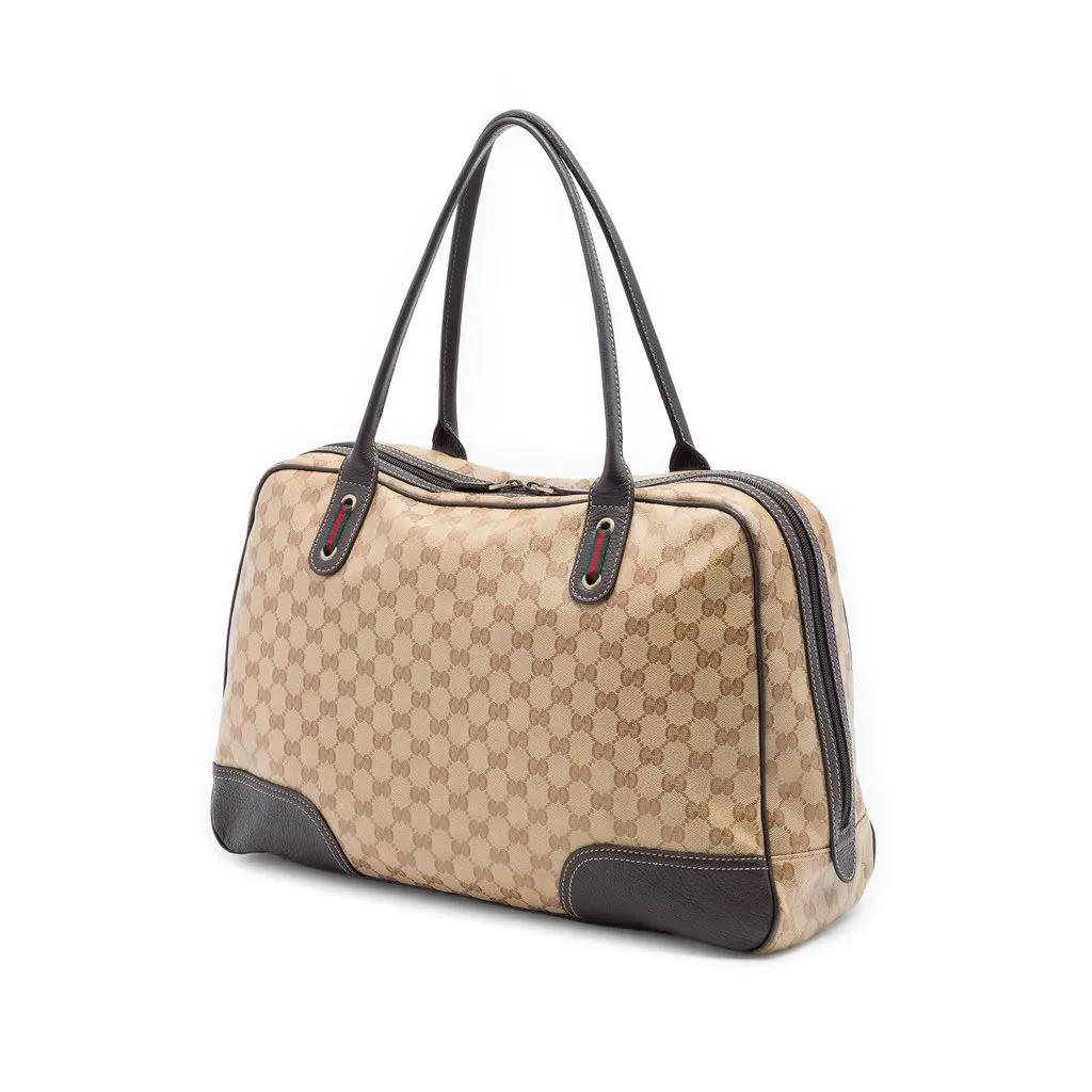 Gucci GG Crystal Web Princy Shoulder Bag Beige Very good - Back View