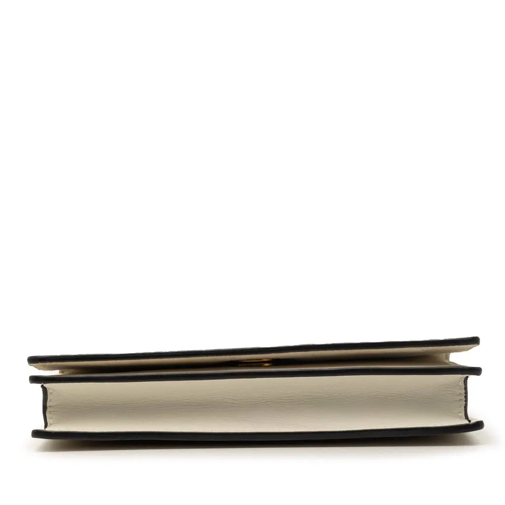 Dior Stars Printed Calfskin Wallet on Chain Beige Leather Very good - Inside View