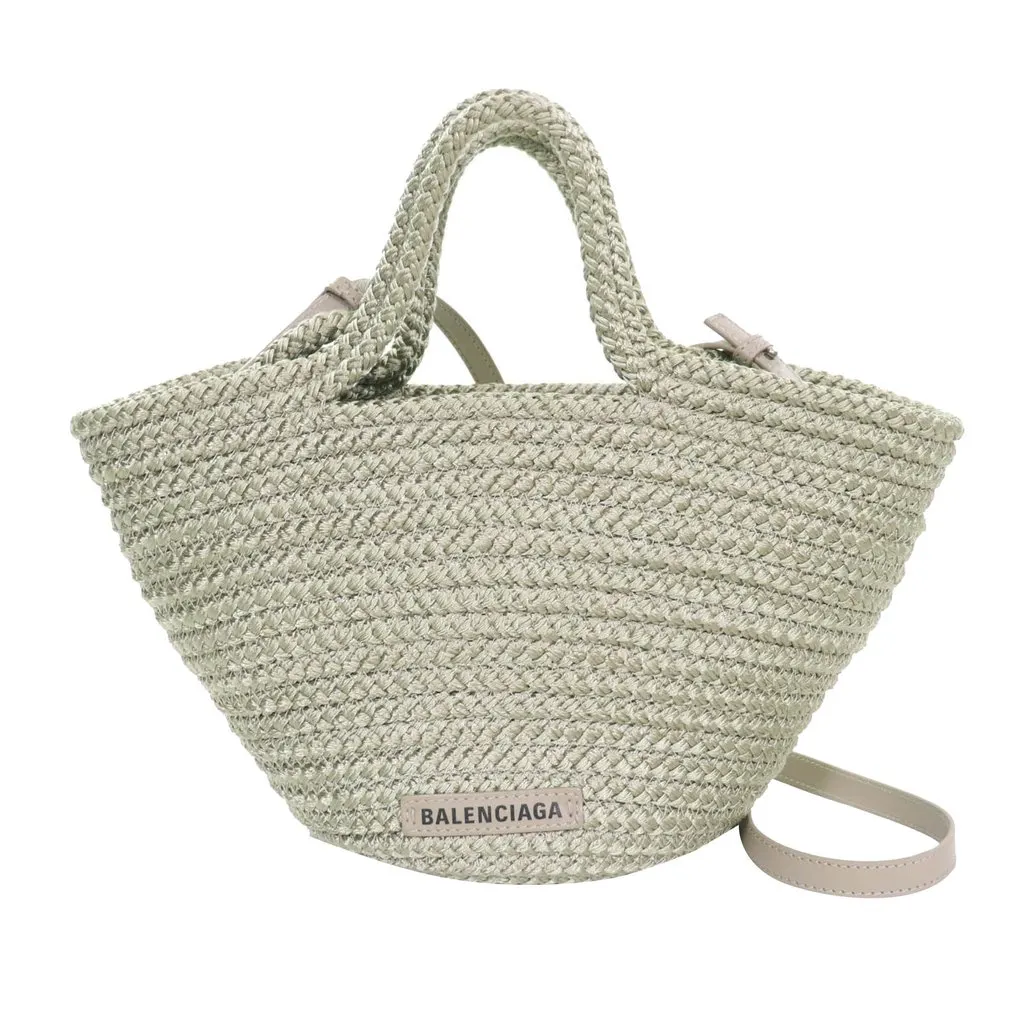 Balenciaga Small Nylon Ibiza Basket Bag Green Very good - Front View