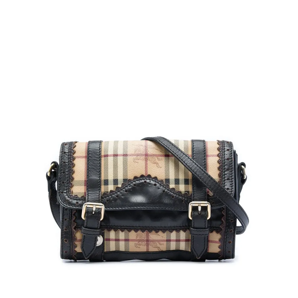 Burberry Haymarket Check Coated Canvas Brogues Doyle Crossbody