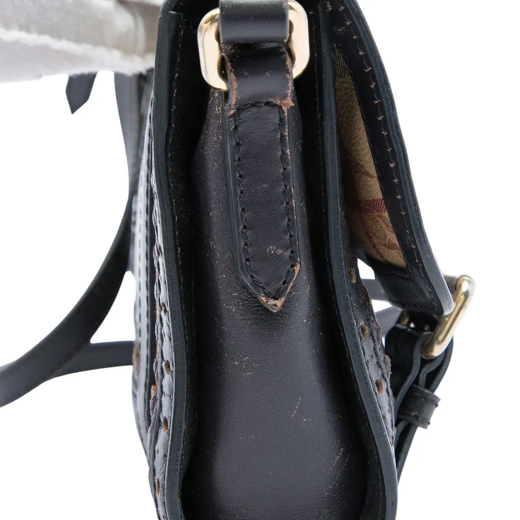 Burberry Haymarket Check Coated Canvas Brogues Doyle Crossbody Beige Good - Box View