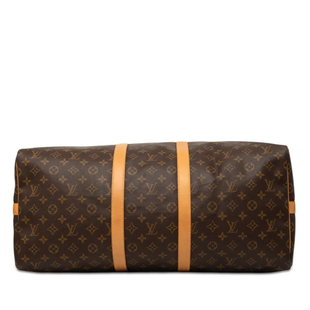 Louis Vuitton Monogram Keepall Bandouliere 55 Brown Good - Inside View