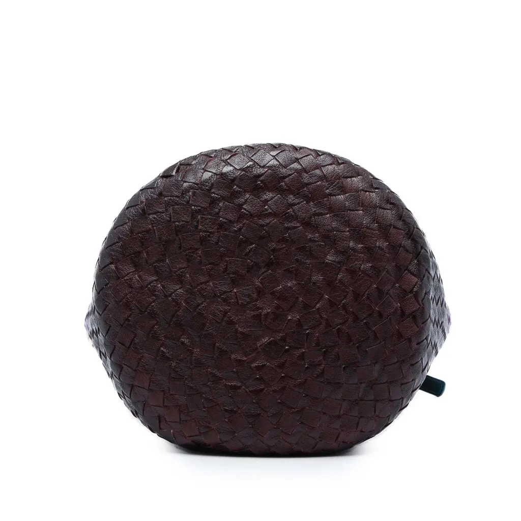 Bottega Veneta Nappa Intrecciato Acquarello Bucket Bag Brown Leather Very good - Inside View