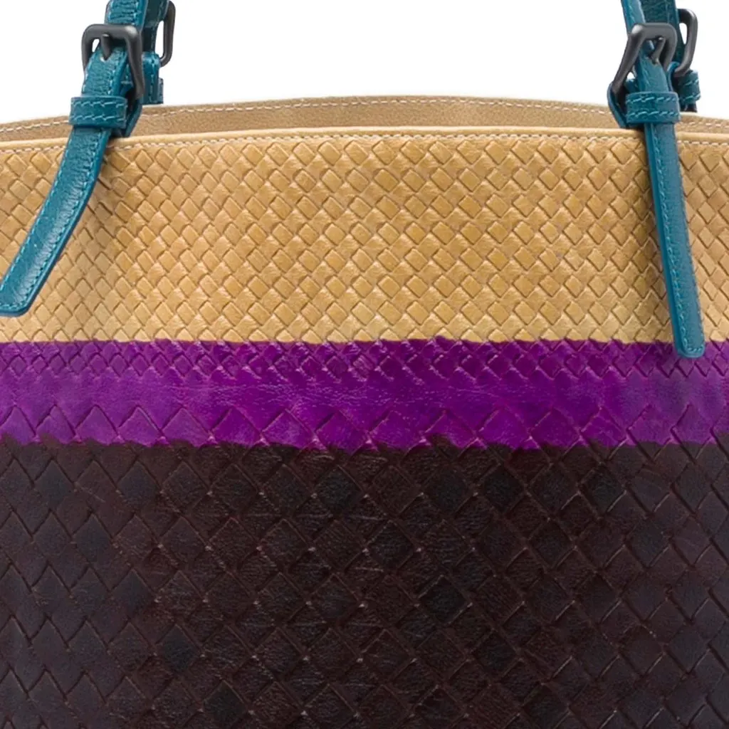 Bottega Veneta Nappa Intrecciato Acquarello Bucket Bag Brown Leather Very good - Box View
