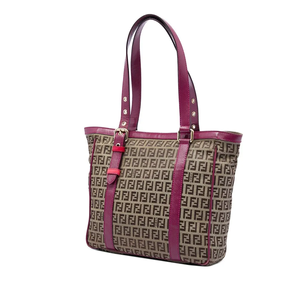 Fendi Zucchino Canvas Superstar Shopping Tote Beige Very good - Back View