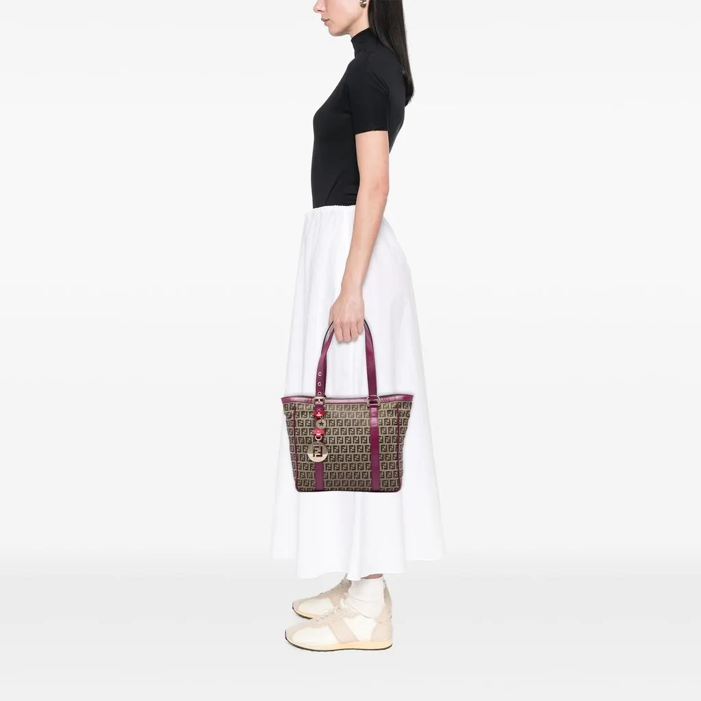 Fendi Zucchino Canvas Superstar Shopping Tote Beige Very good - Box View
