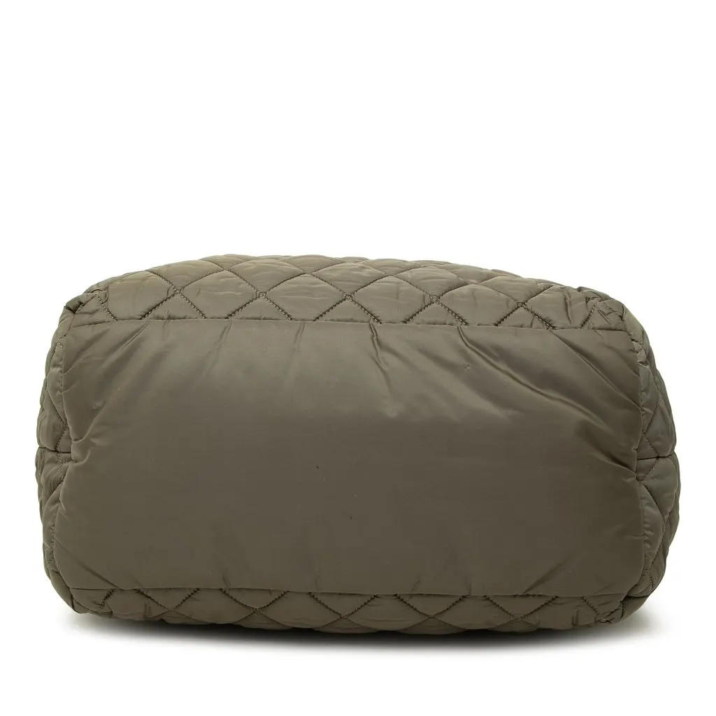Chanel Small Quilted Nylon Coco Cocoon Tote Brown Very good - Inside View