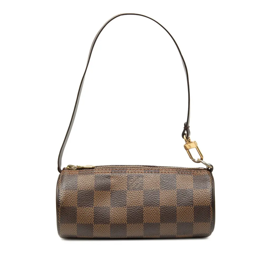 Louis Vuitton Damier Ebene Papillon Pochette Brown Good - Front View