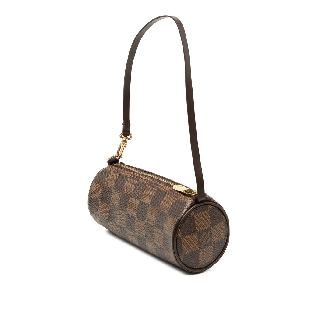Louis Vuitton Damier Ebene Papillon Pochette Brown Good - Back View