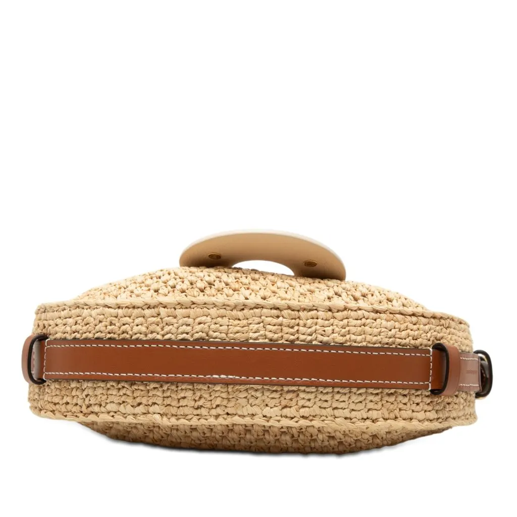 Louis Vuitton Raffia By the Pool Croissant MM Beige Very good - Inside View