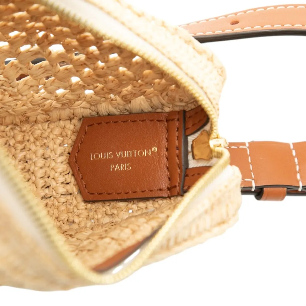 Louis Vuitton Raffia By the Pool Croissant MM Beige Very good - Box View