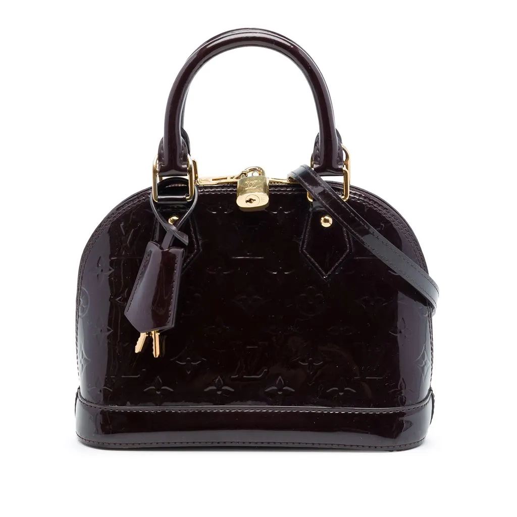 Louis Vuitton Monogram Vernis Alma BB Purple Leather Very good - Front View