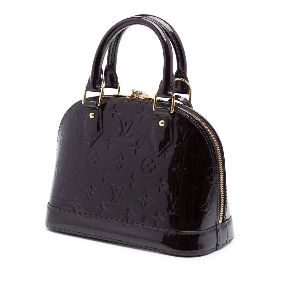 Louis Vuitton Monogram Vernis Alma BB Purple Leather Very good - Back View