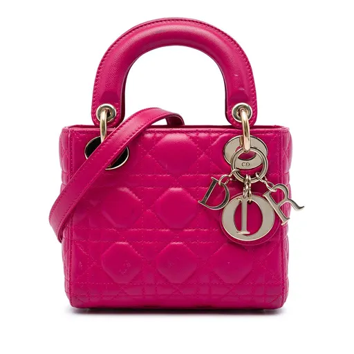 Dior Mini Lambskin Cannage Lady Dior