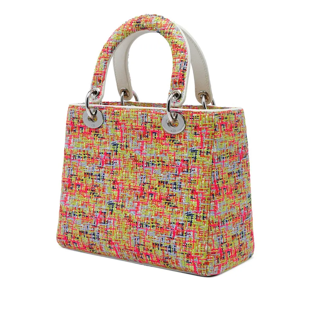 Dior Medium Multicolor Tweed Lady Dior MultiColor Tweed Very good - Back View
