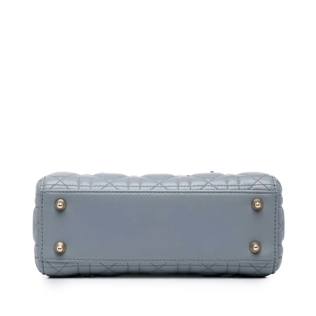 Dior Small Lambskin Cannage MyABCDior Lady Dior Blue Leather Very good - Inside View