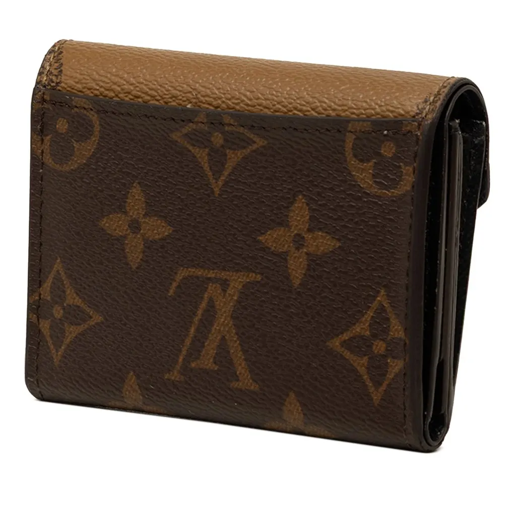 Louis Vuitton Monogram Reverse Giant Zoe Wallet Brown Canvas Good - Back View