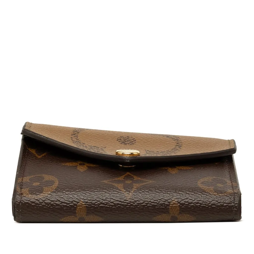 Louis Vuitton Monogram Reverse Giant Zoe Wallet Brown Canvas Good - Inside View