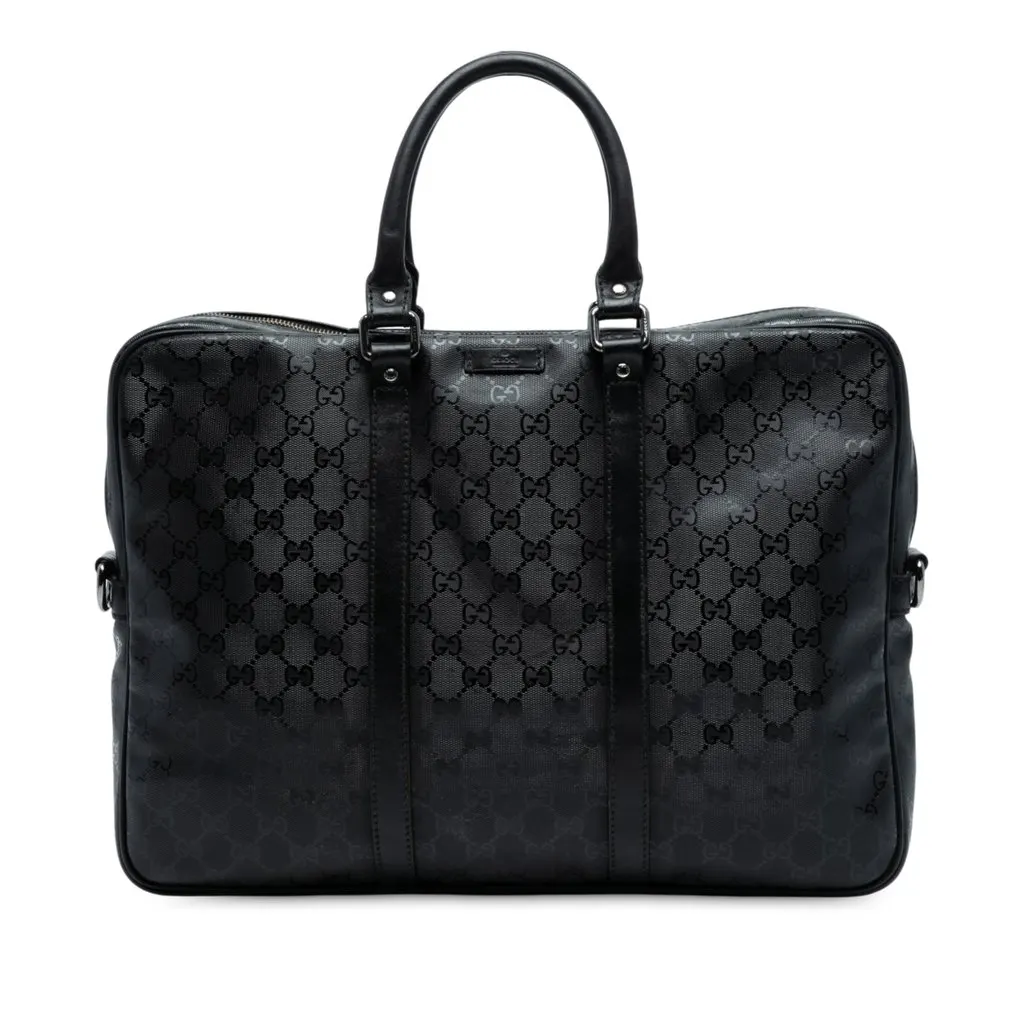 Gucci GG Imprime Business Bag Black Canvas Very good - Front View