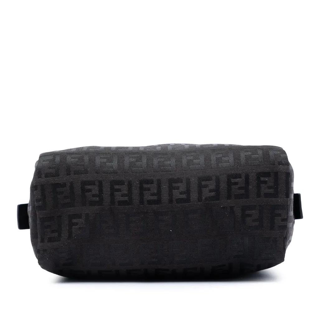 Fendi Mini Zucchino Canvas Handbag Black Very good - Inside View