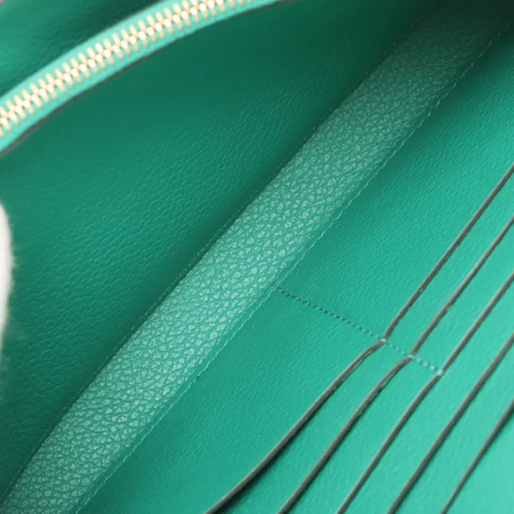 Hermès Evercolor Constance Long To Go Wallet Green Leather Very good - Inside View