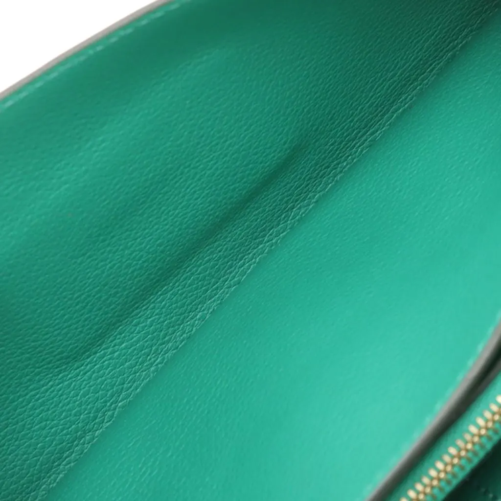 Hermès Evercolor Constance Long To Go Wallet Green Leather Very good - Box View