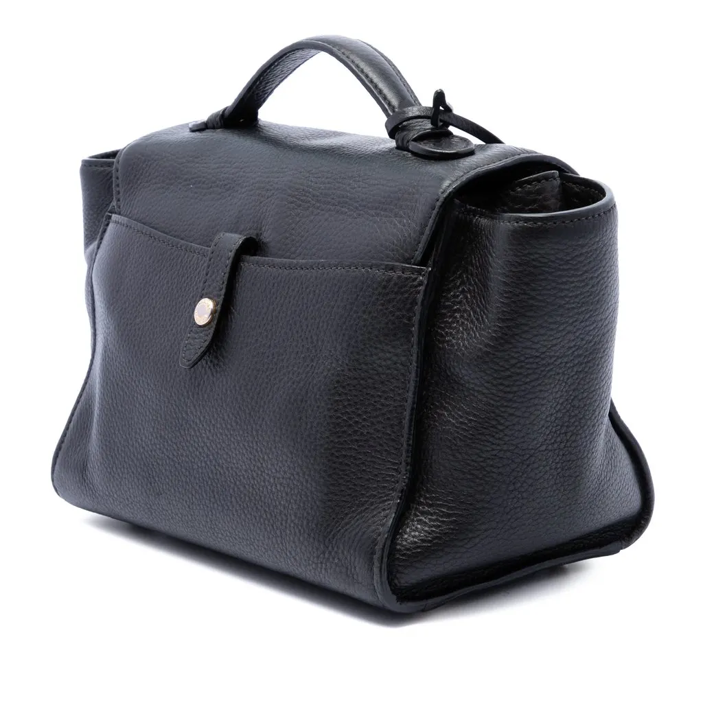 Prada Vitello Daino Soundlock Satchel Black Leather Very good - Back View