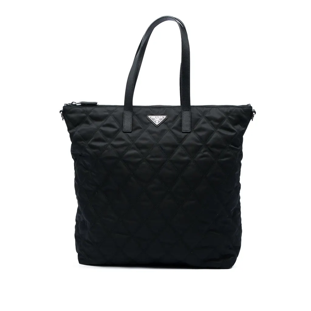 Prada Impuntu Tessuto Satchel Black Very good - Front View