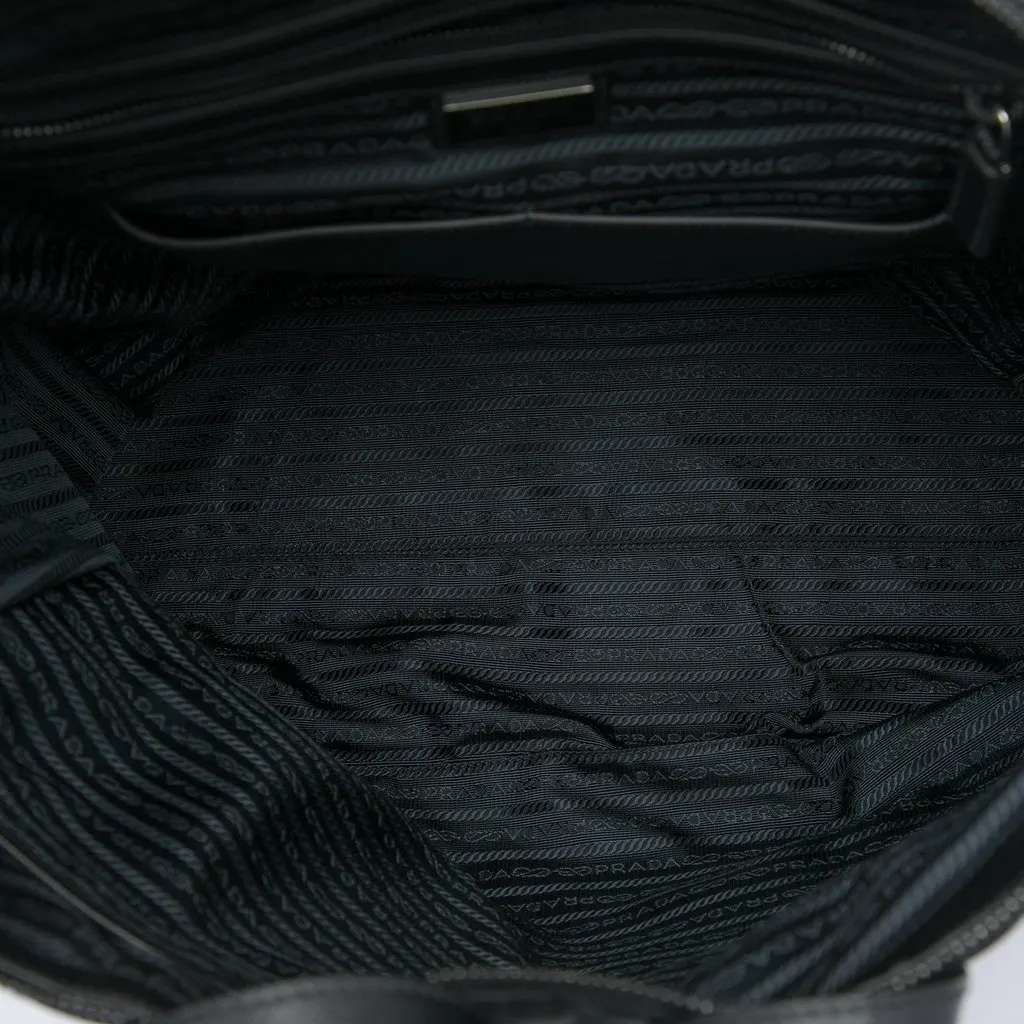 Prada Impuntu Tessuto Satchel Black Very good - Model View