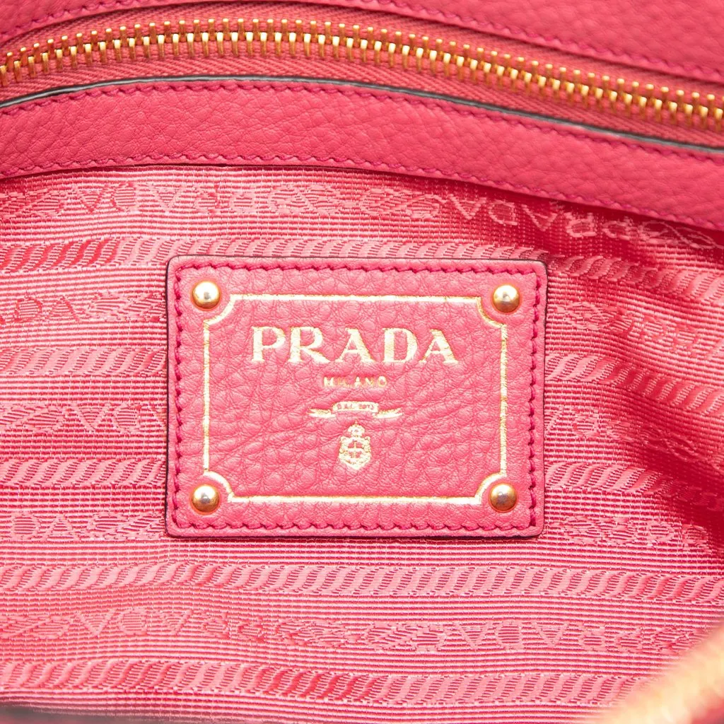 Prada Vitello Daino Open Convertible Tote Pink Leather Very good - Box View